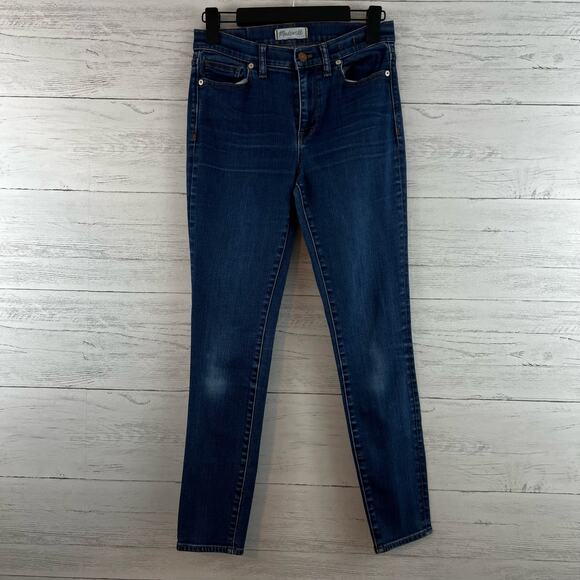 Madewell High Riser Skinny Dark Wash Jeans Size 28 - Picture 1 of 9